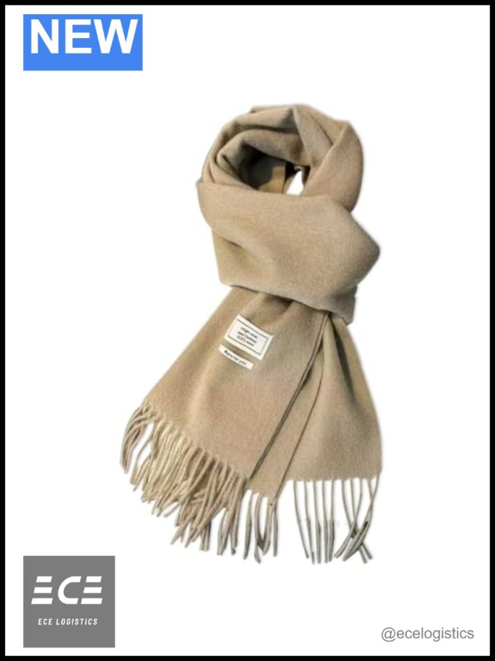 100% Wool Knitted Scarf Soft Warm Cold Weather Neckwear Unisex